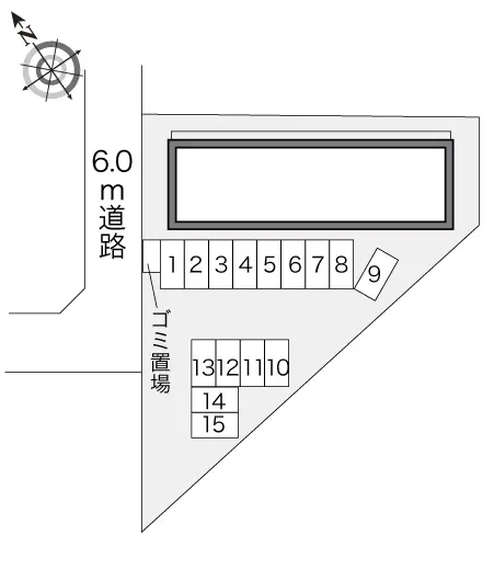 ★手数料０円★弘前市若葉２丁目　月極駐車場（LP）